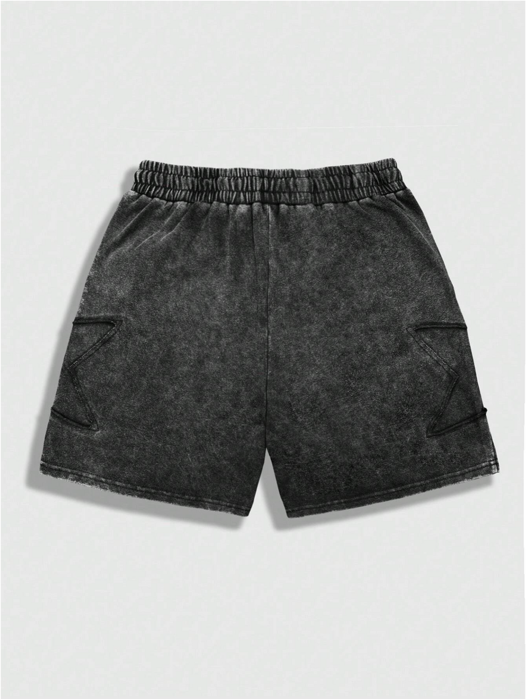 Men's Star Pattern Drawstring Pocketed Casual Shorts