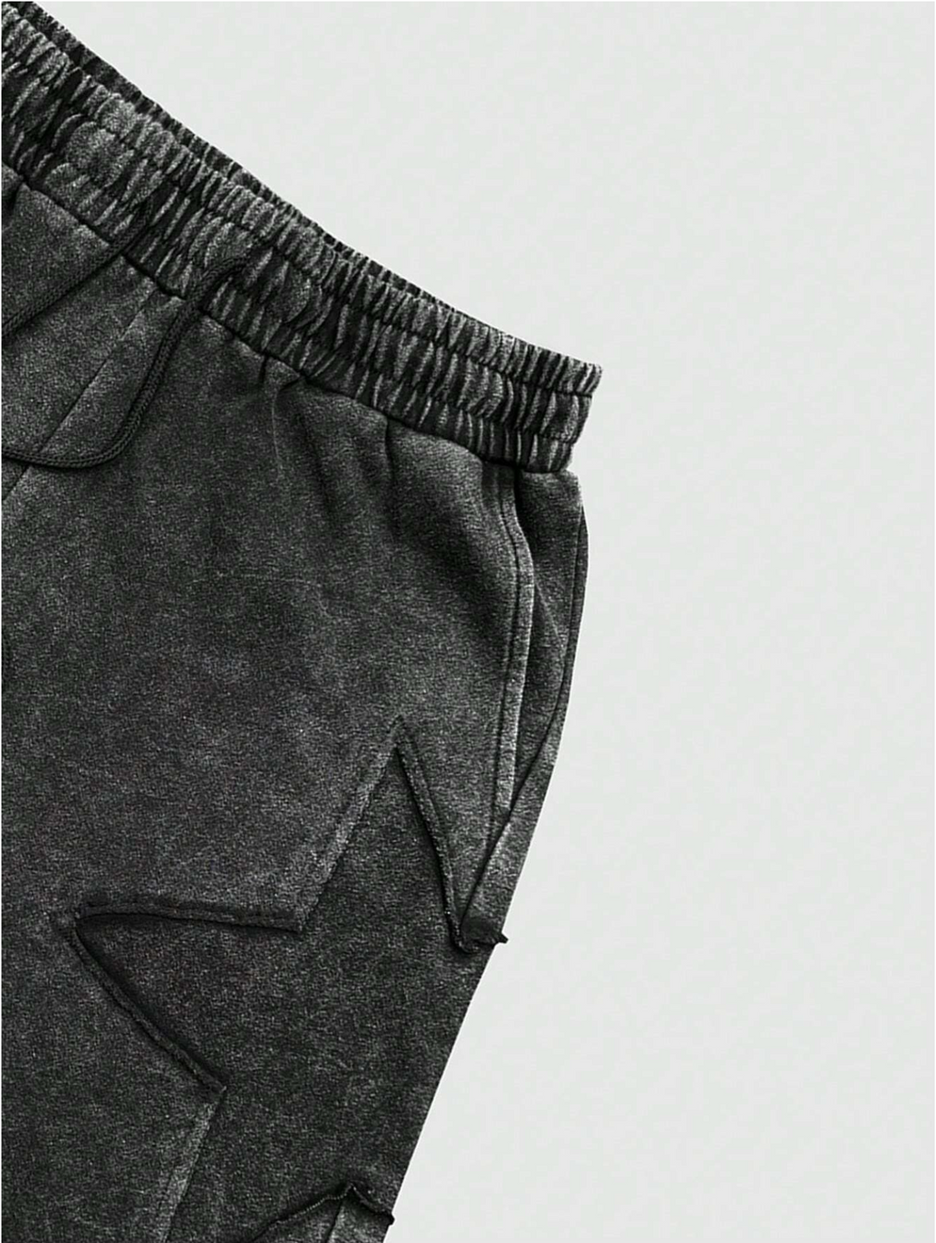 Men's Star Pattern Drawstring Pocketed Casual Shorts