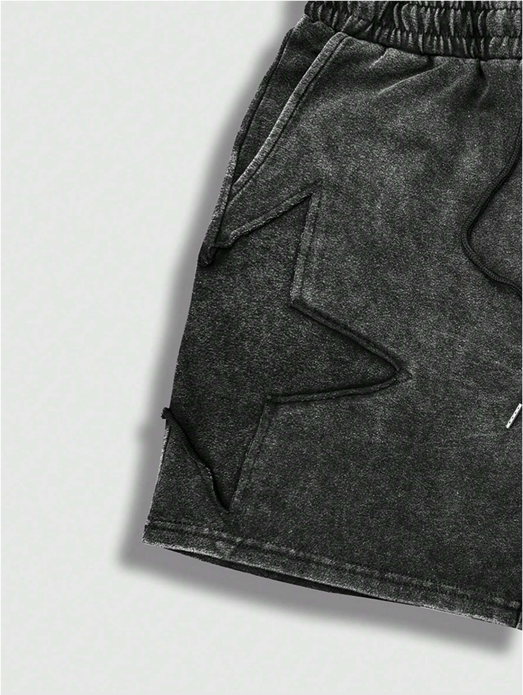 Men's Star Pattern Drawstring Pocketed Casual Shorts