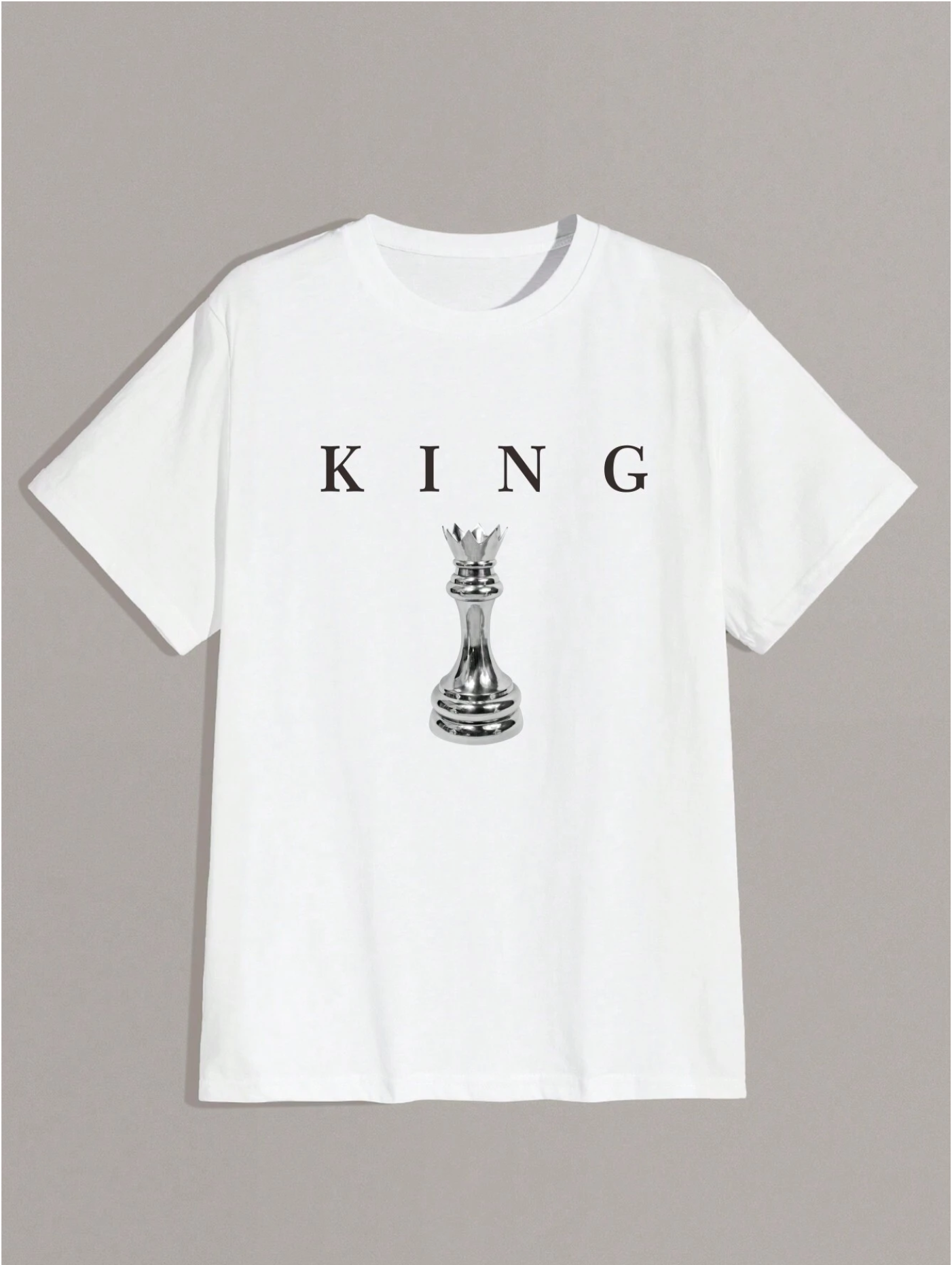 Men's Casual Chess & Letter T-Shirt